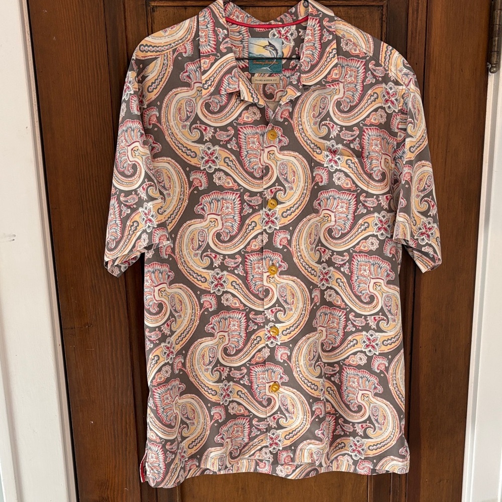 Tommy Bahama Multicolor Paisley Men's silk Shirt